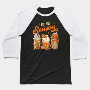 Tis The Season Pumpkin Spice Latte Halloween Fall Coffee Baseball T-Shirt